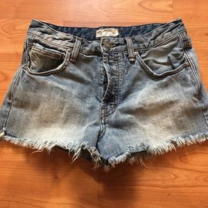 Free people button fly cutoffs
